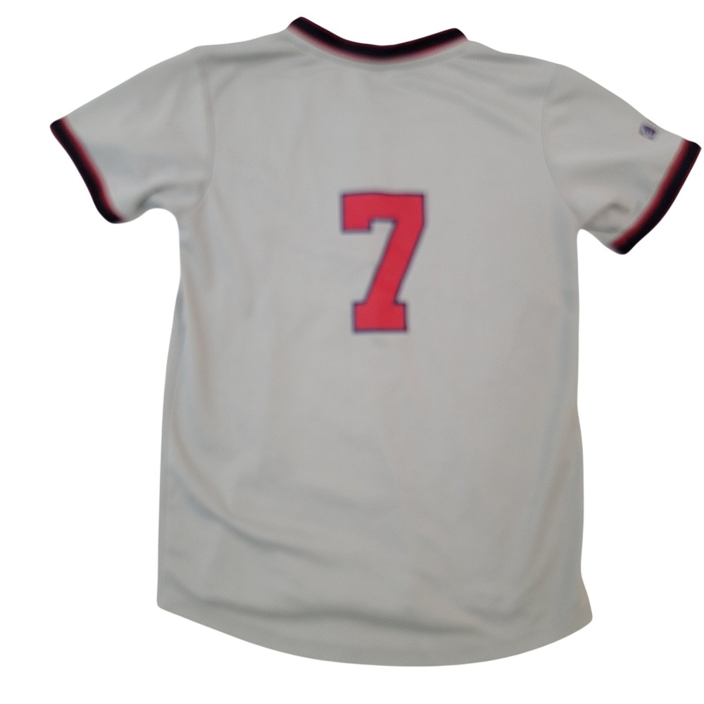 MLB Washington Nationals Youth Large Gray Trea Turner 7 Baseball Jersey Henley - Picture 2 of 10